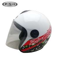 Double lens anti-fog four season Bluetooth woman open face helmet full face motorcycle helmet