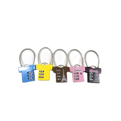 Lightweight mini safety metal handbag locks,laptop security wire lock