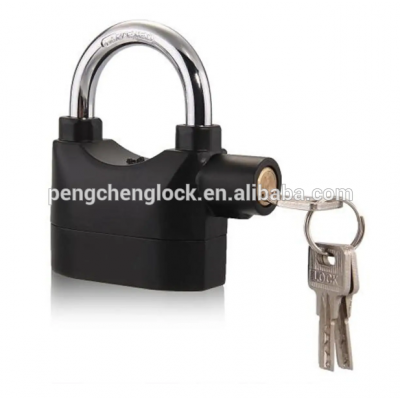 security siren alarm bicycle lock padlock safe pad lock waterproof With spare battery