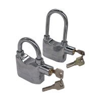 Zinc Alloy Alarm Padlock Siren Padlock 2 Keys 100dB Security Shed Bike