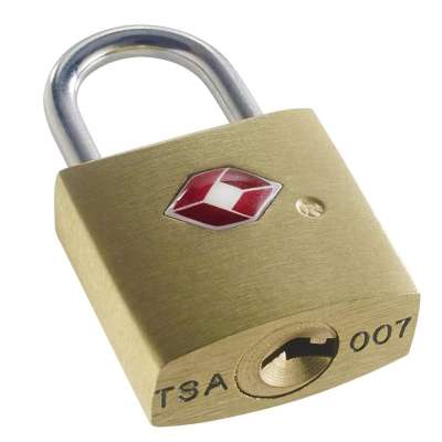 22mm TSA Keyed Brass Travel Padlock