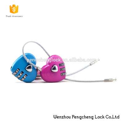 Digital love heart shaped combination padlock