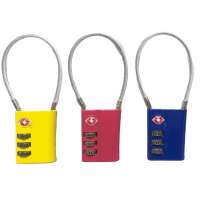 color travel supplies tsa customs lock anti-theft 3 digit luggage lock travel essential customs padlock